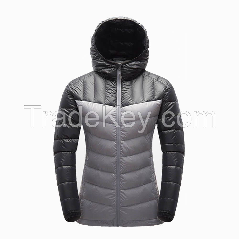 Wholesale Custom Woman Apparel Ladies Quilted Cheap 90% Down Feather Jacket 