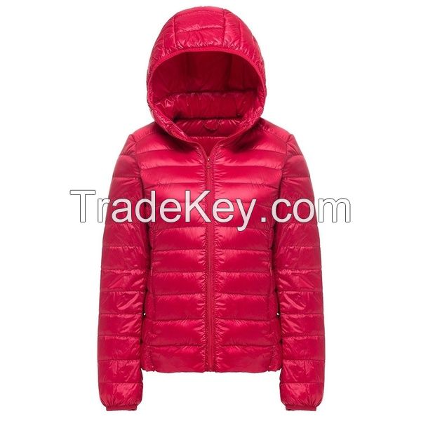 Winter Men and Women Fashion Lightweight Hooded Quilted Puffer Jacket