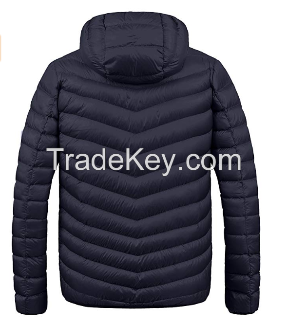 Men's Winter Hooded Packable Down Jacket 