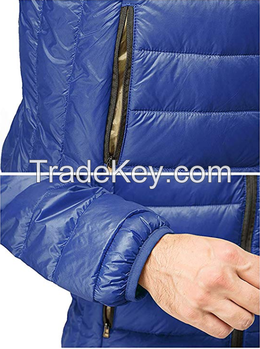 Men's Lightweight Stand Collar Packable Down Jacket 