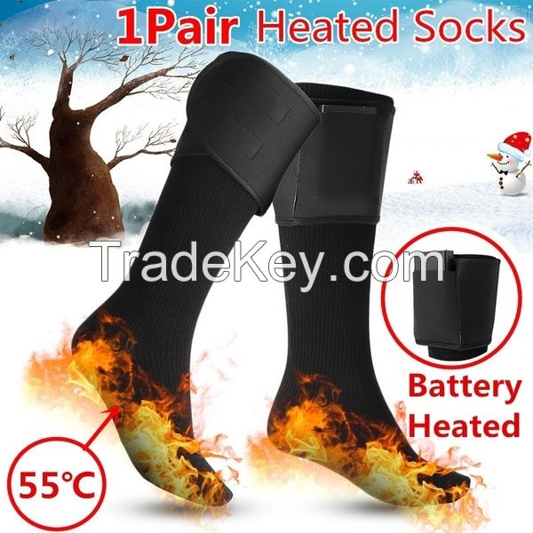 Electric Charging Battery Heated Cotton Socks Feet Thermal Winter Warmer Heater Accessories