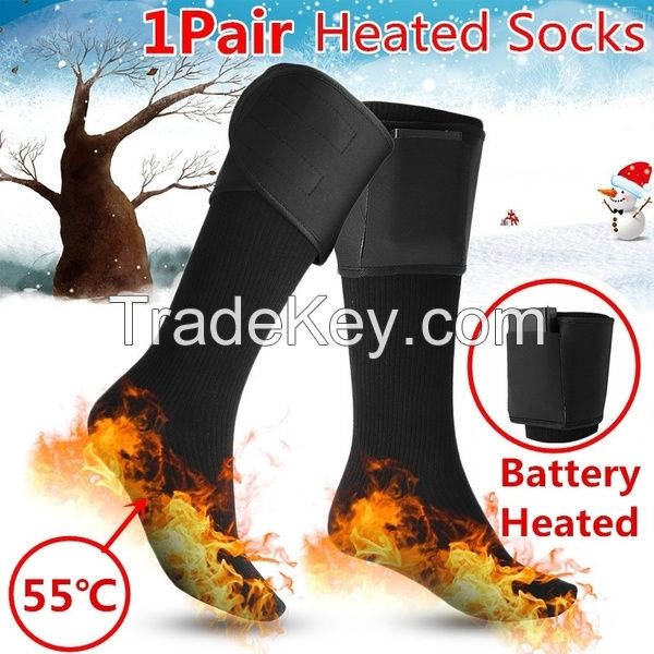 Electric Charging Battery Heated Cotton Socks Feet Thermal Winter Warmer Heater Accessories 