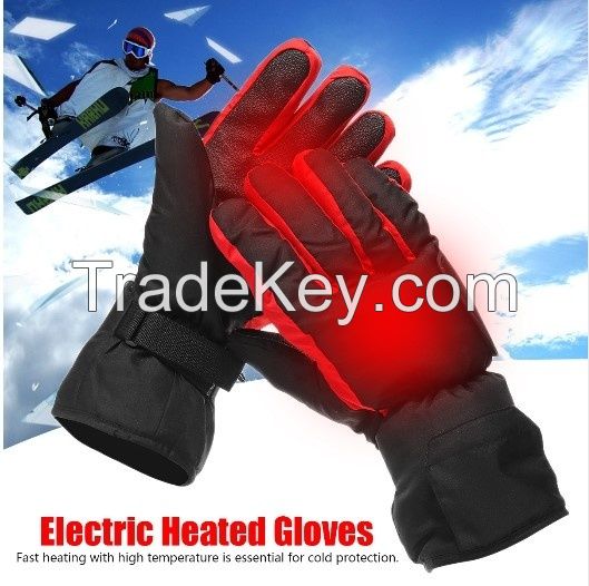 Winter Heating Gloves Hand Warmer Rechargeable Battery Heated Gloves Cycling Gloves 