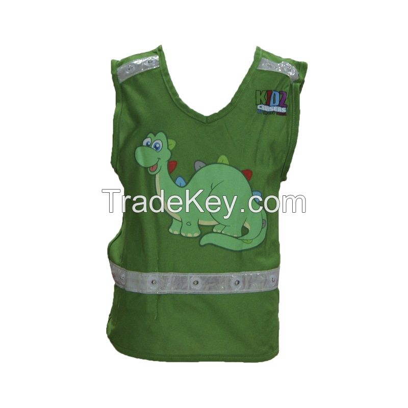 Children LED Light Up Reflective Safety Clothing Kids Carton Vest