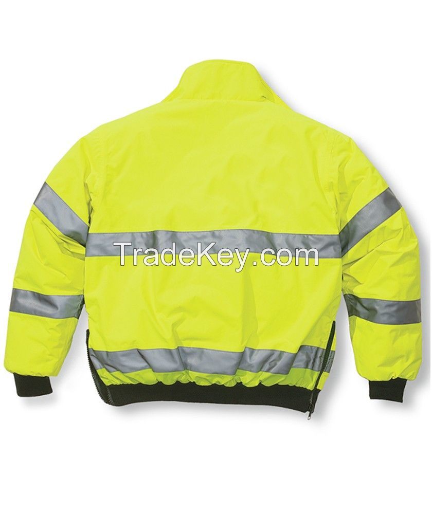 High Visibility Reflective Safety Jacket Waterproof Work Wear 