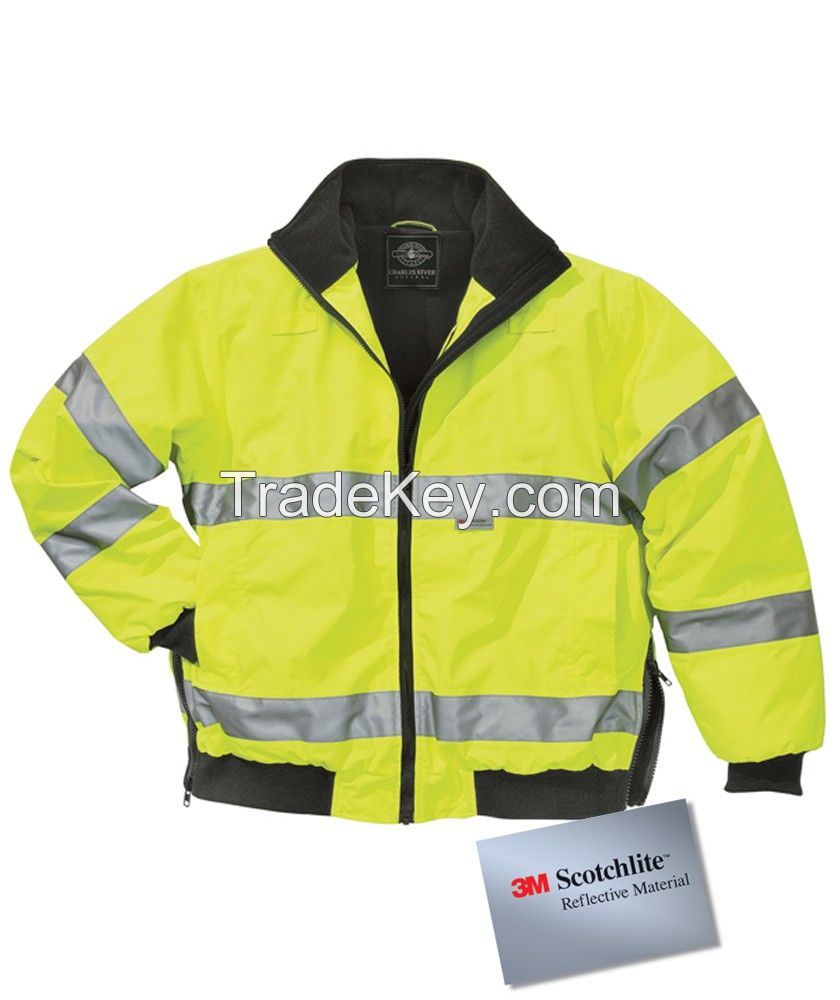 High Visibility Reflective Safety Jacket Waterproof Work Wear