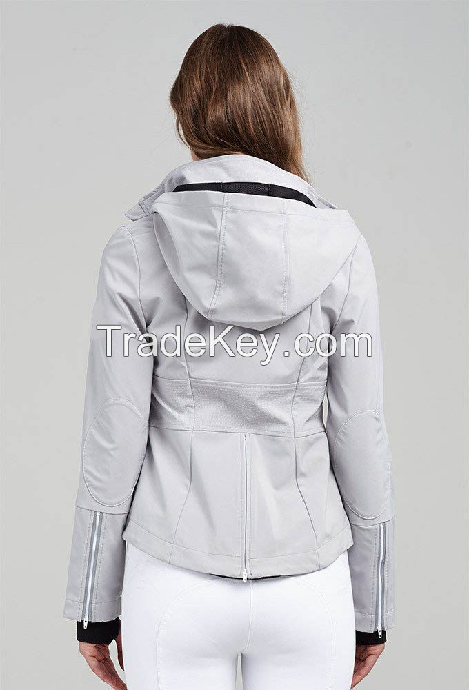 Custom Breathable Waterproof Windproof Horse Racing Softshell Jacket