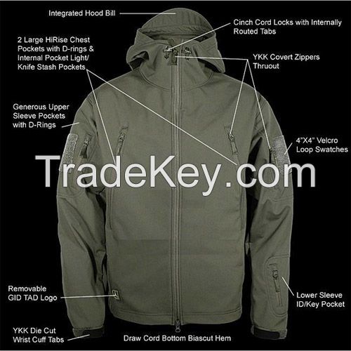 Brand Outdoor Tactical Military Jackets Waterproof Men Soft Shell Army Jacket