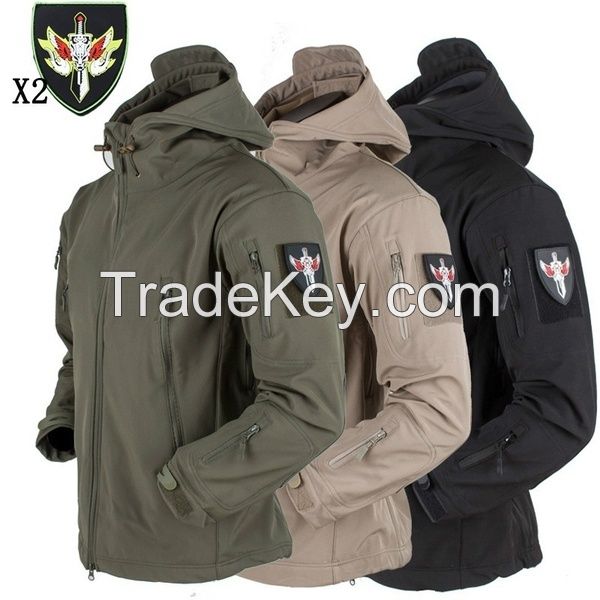 Soft Shell V4 Tactical Military Jacket Waterproof Softshell Jackets Men Army Hoodie Jacket