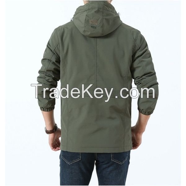 2019 Autumn Winter Men's Casual Hardshell Jacket Outdoor Waterproof Windbreaker Jacket Quick-dry Climbing Suit