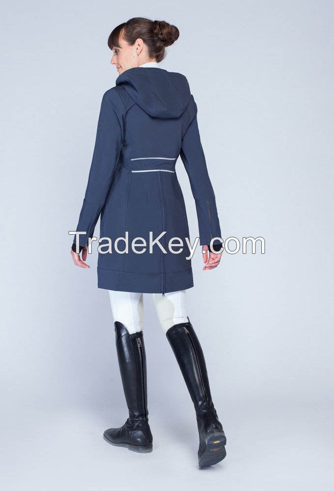 Ladies Over Long Coat Design Outwear Horse Riding Lightweight Jacket