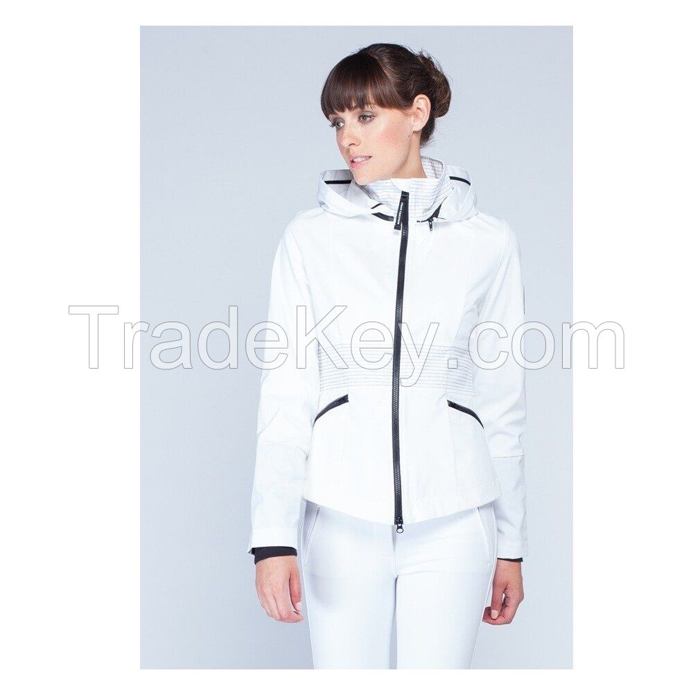 OEM Service Winter White Softshell Jacket For Women White Jacket