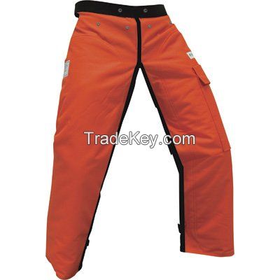 Chainsaw Apron Chaps with Pocket, Orange 37" Length