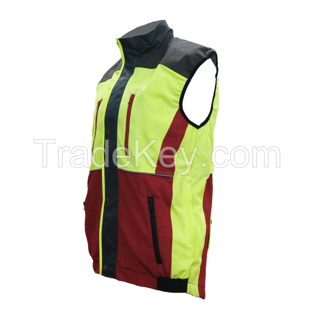 Custom 100% Polyester Wholesale China Traffic Reflective Safety Vest Wholesale Hi Vis Safety Vest Chainsaw Vest 