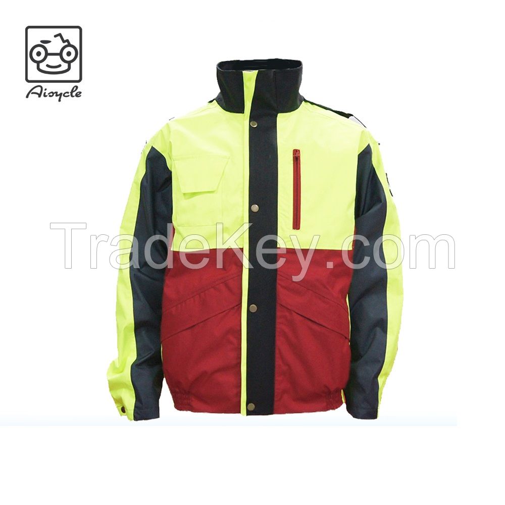 Hi Vis Waterproof Breathable Safety Clothing Mens Security Custom Red Blue Black 3m Reflective Safety Jacket