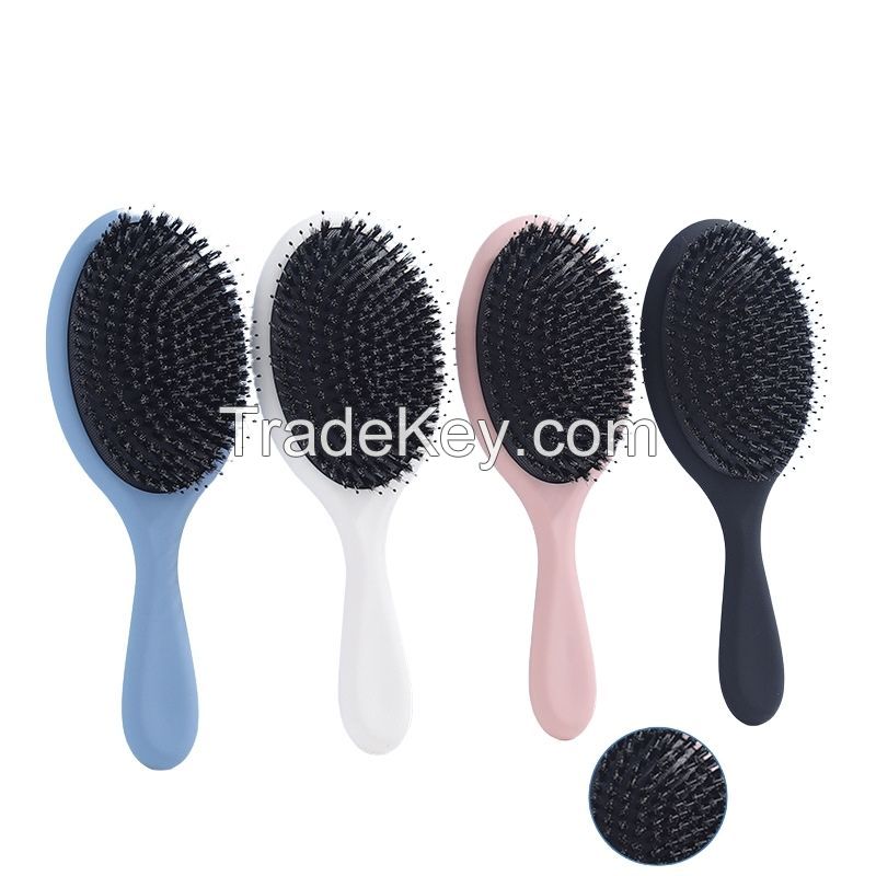 Hotsale Curly Hair Round Boar Bristle Detangling Hair Brush Comb