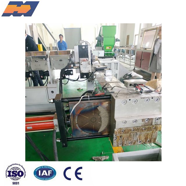 Plastic PP PE PS EPS PVC waste product recycle granulating single screw extrusion making machine