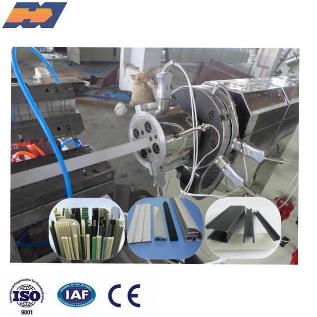 Plastic WPC PVC PP PE and wood profile extrusion making machine production line