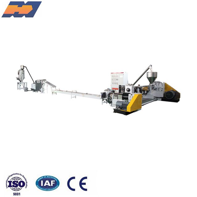 Plastic PP PE PS EPS PVC waste product recycle granulating single screw extrusion making machine