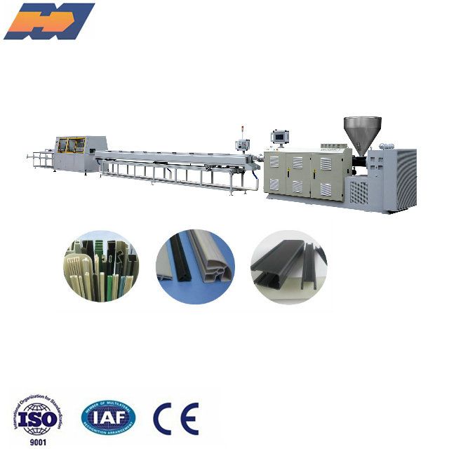 Plastic WPC PVC PP PE and wood profile extrusion making machine production line