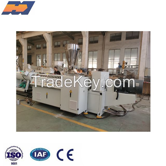 Plastic conical twin screw extruder machine double screw extruder