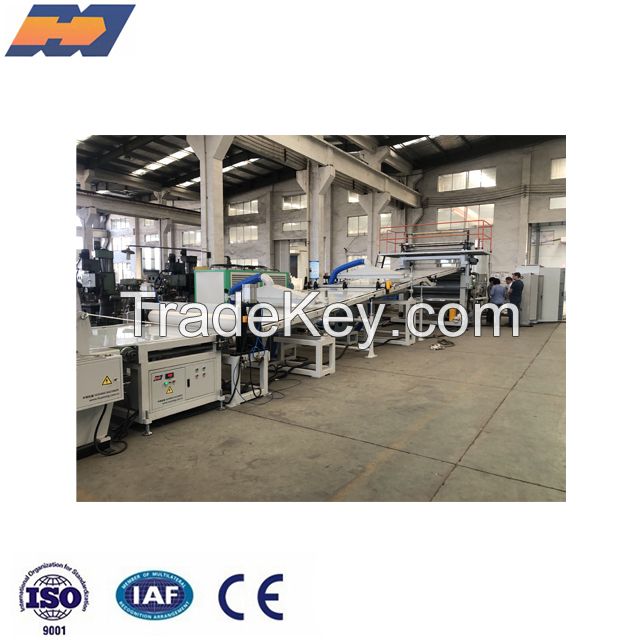 Plastic PVC PP PE ABS sheet 3 rollars calandar extrusion making machine production line