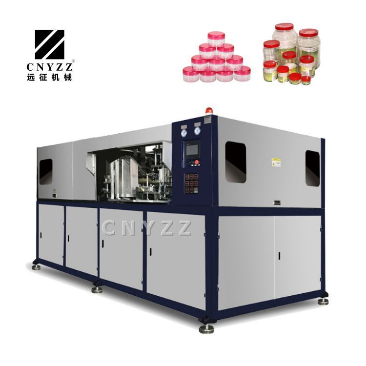 Hand feeding bottle blowing machine