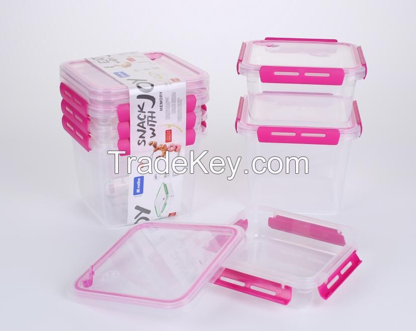 2019 New Design Colorful Plastic Pp Microwavable Lunch Box