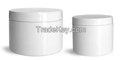 White Polypropylene Plastic Jars