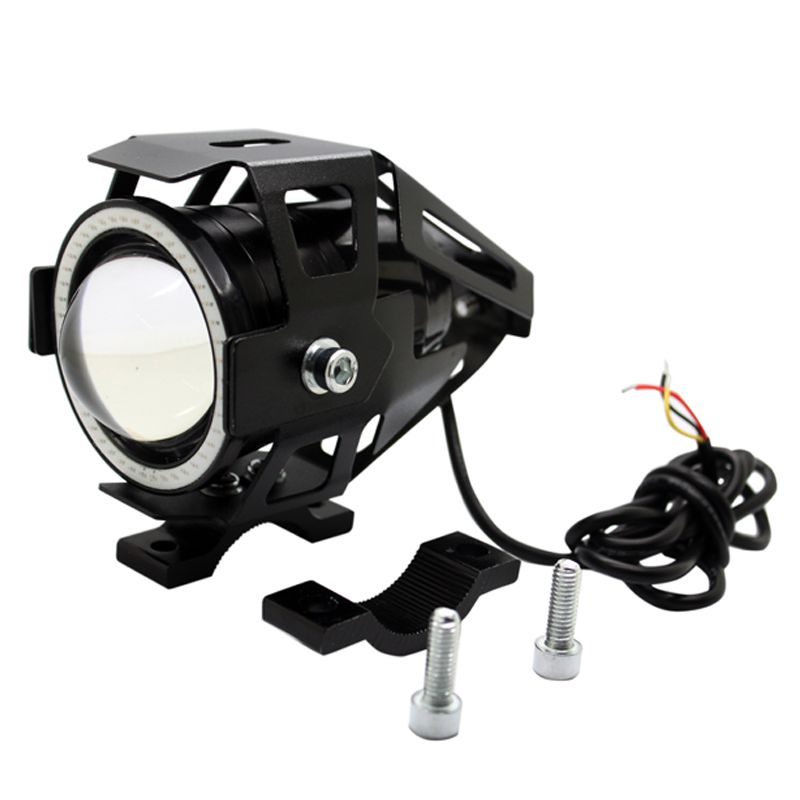 2019 hot sales Motorcycle Headlight U7 Angel Eye Headlamp Waterproof with Multi-color Led Light