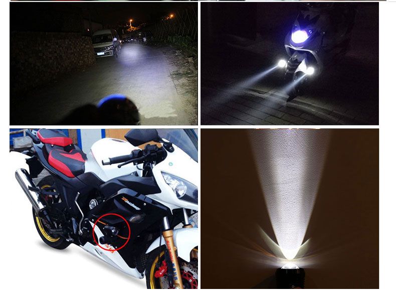 U1 12v led motorcycle light mini fog lamp for motorcycle Waterproof headlight for motorcycle