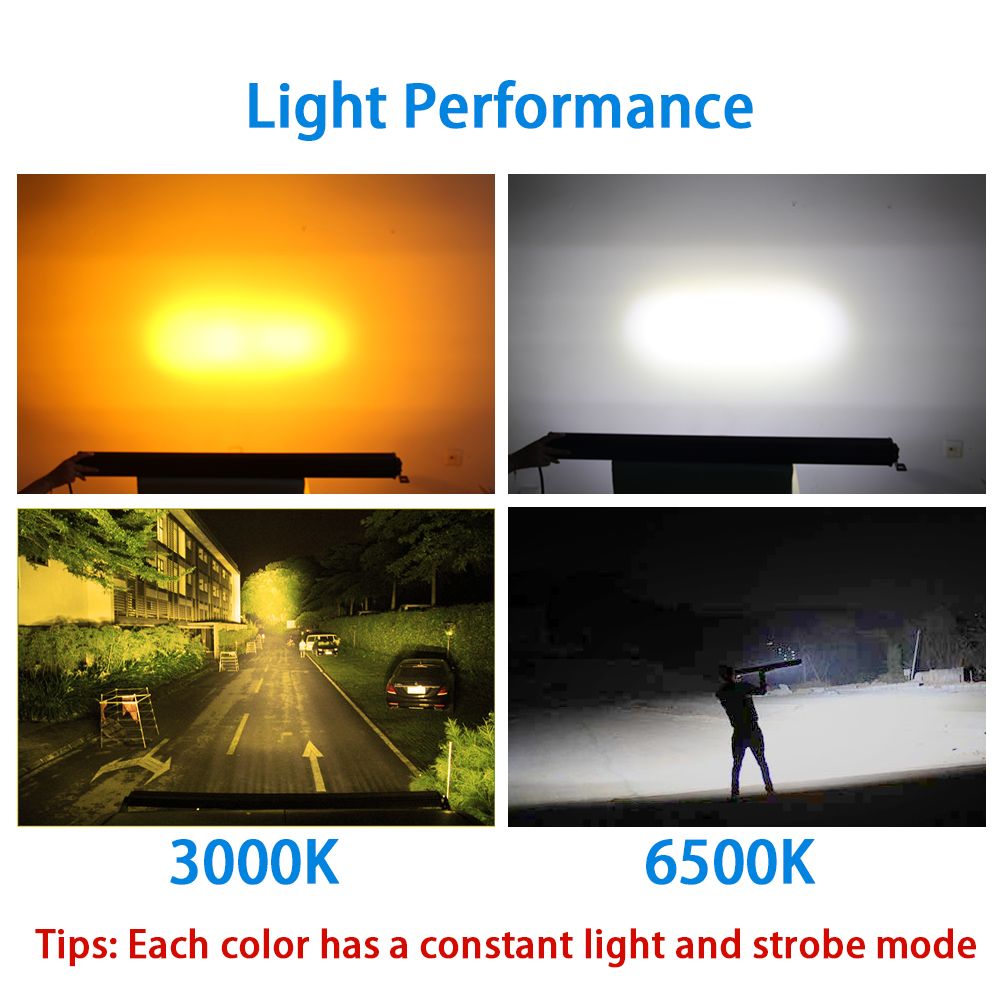 Best seller Strobe led light 24v 3 Rows 22inch Led Work Light 270w Strobe Led Light Bar for 4X4 Offroad lights Jeep Truck