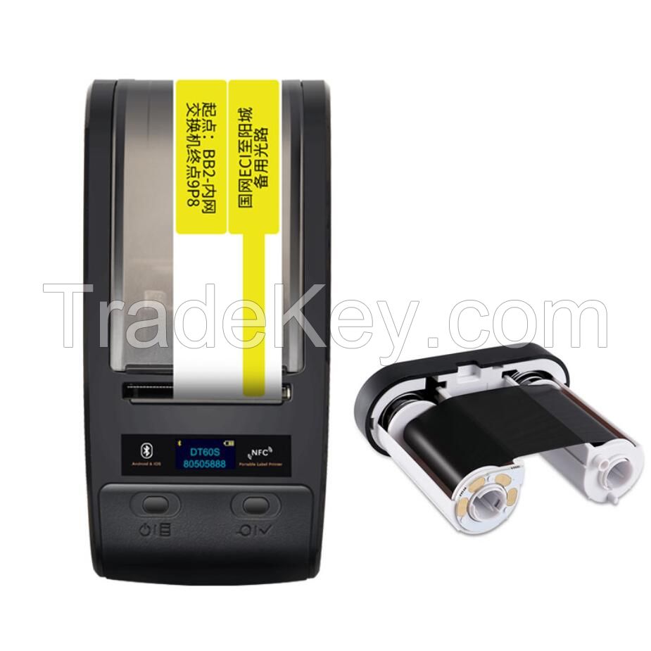 DeTong DT60S 2 inch Portable Thermal Transfer Printer for RFID Label, Fixed Assets Label Printing