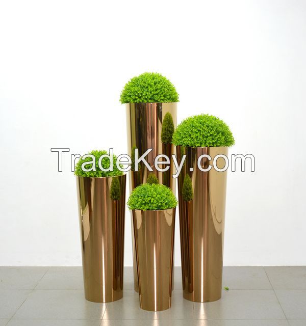 stainless steel decorate production flower pot flower bottle