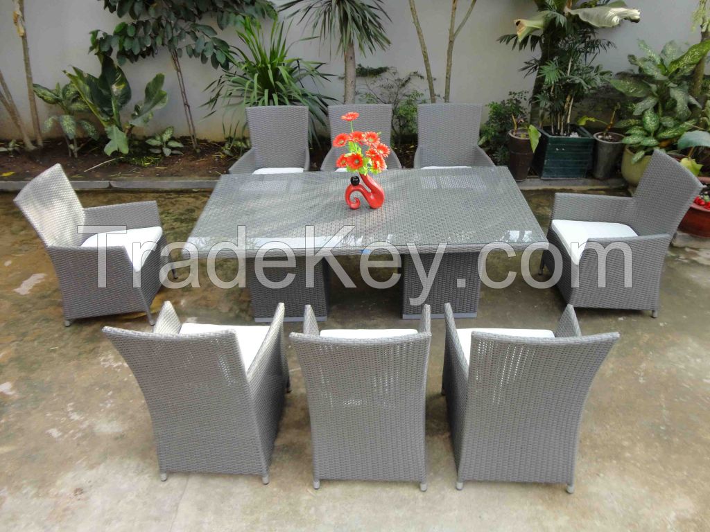 Poly rattan furniture set