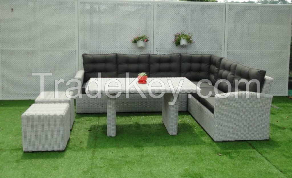 Poly rattan furniture set