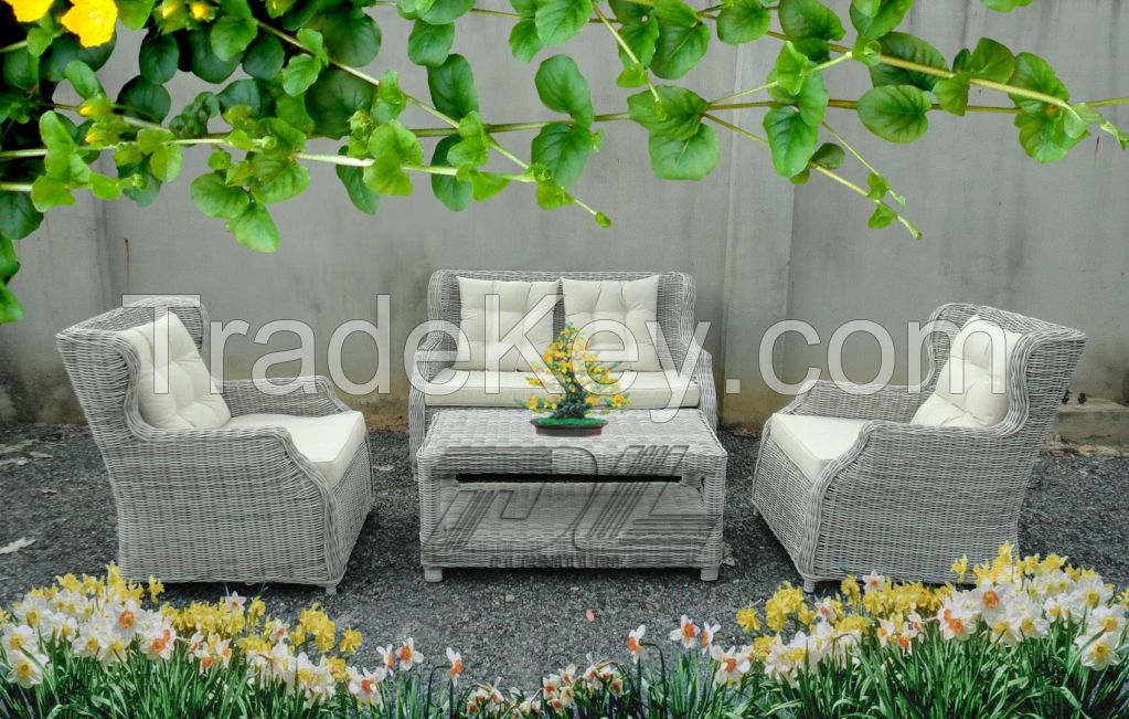 Poly rattan furniture set