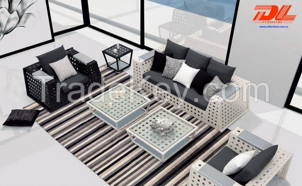 Poly rattan furniture set