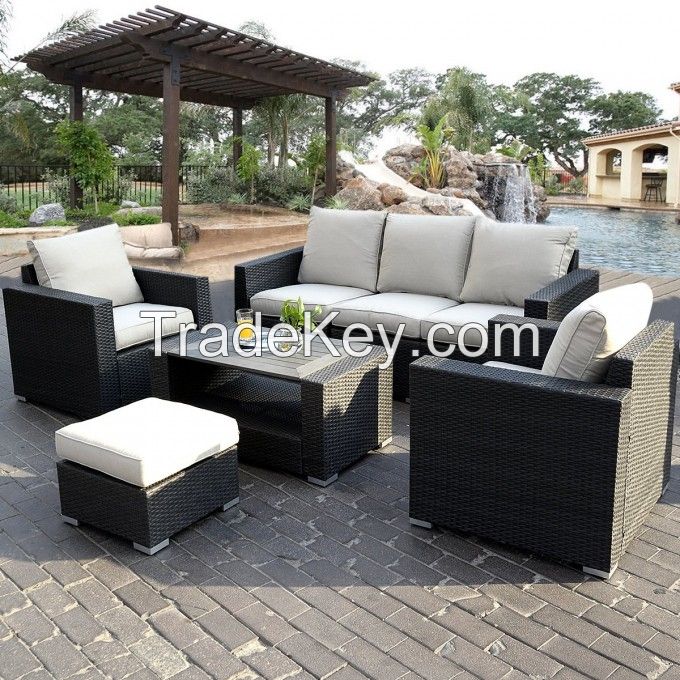 Poly rattan furniture set