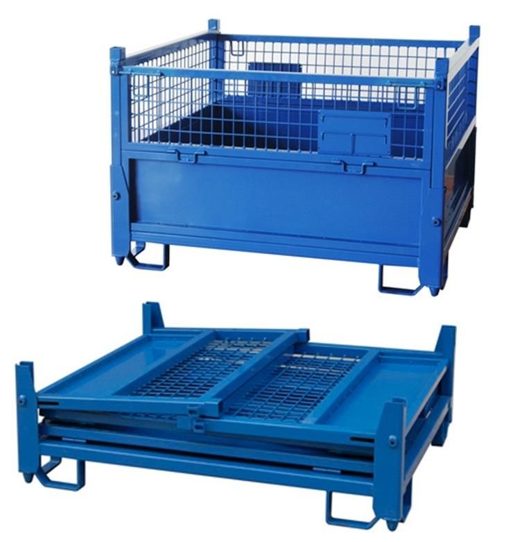 Foldable Collapsible Stackable Pallet Stillage Storage Logistic Transportation Cage Container Box