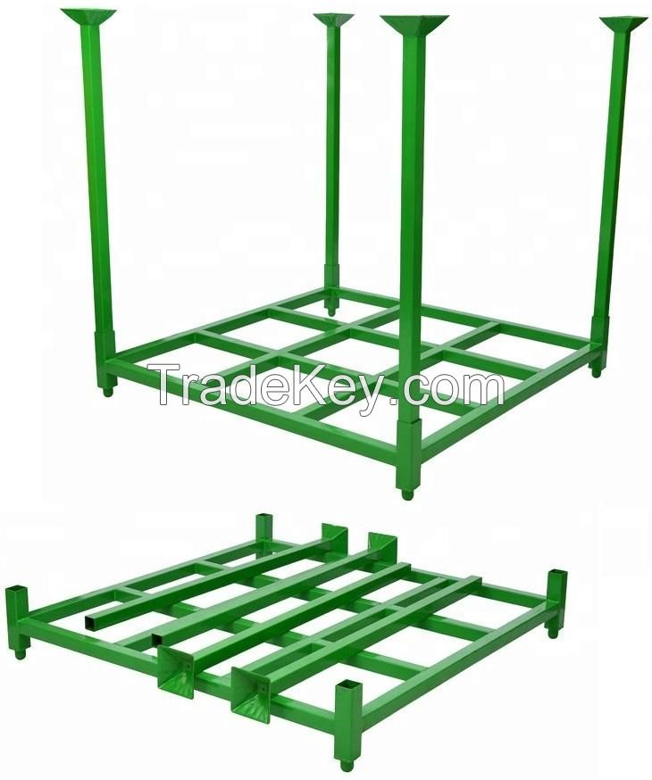 Foldable Collapsible Stacking Stackable Assembly Racks Pallet Stillage Storage Logistic Transportation Tyres Textile Roll