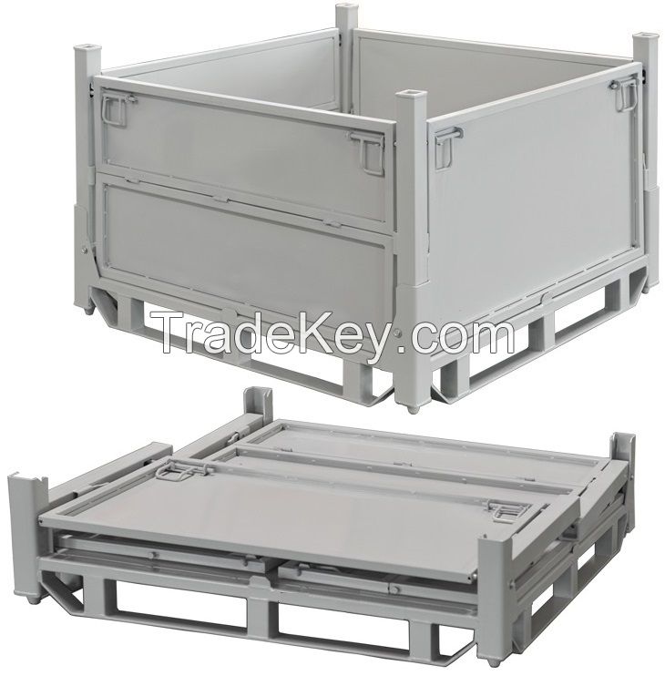 Foldable Collapsible Stackable Stacking Pallet Stillage Storage Logistic Transportation Post Cage Container Box Uld Unit Loading Devices