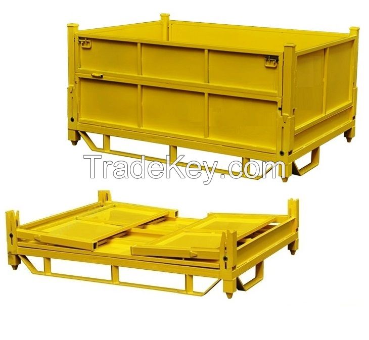 Foldable collapsible stackable pallet stillage Storage Logistic Transportation Cage Container Box
