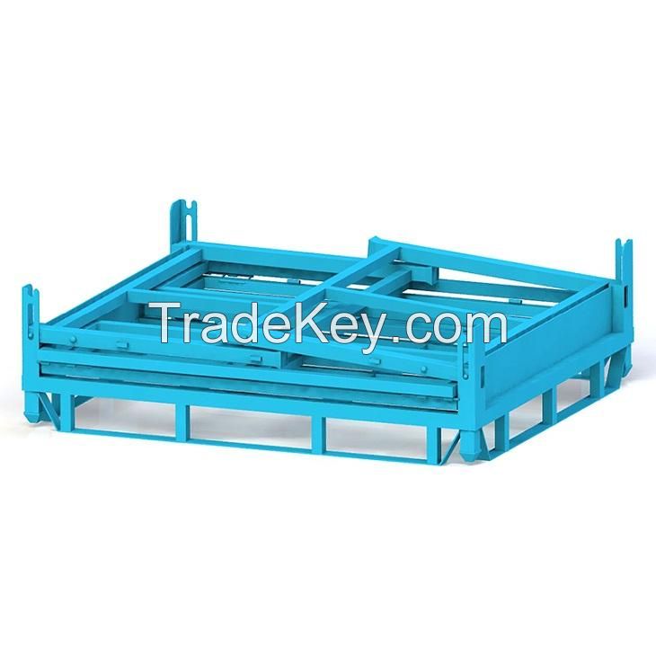 Foldable Collapsible Stacking Stackable Assembly Racks Pallet Stillage Storage Logistic Transportation Tyres Textile Roll