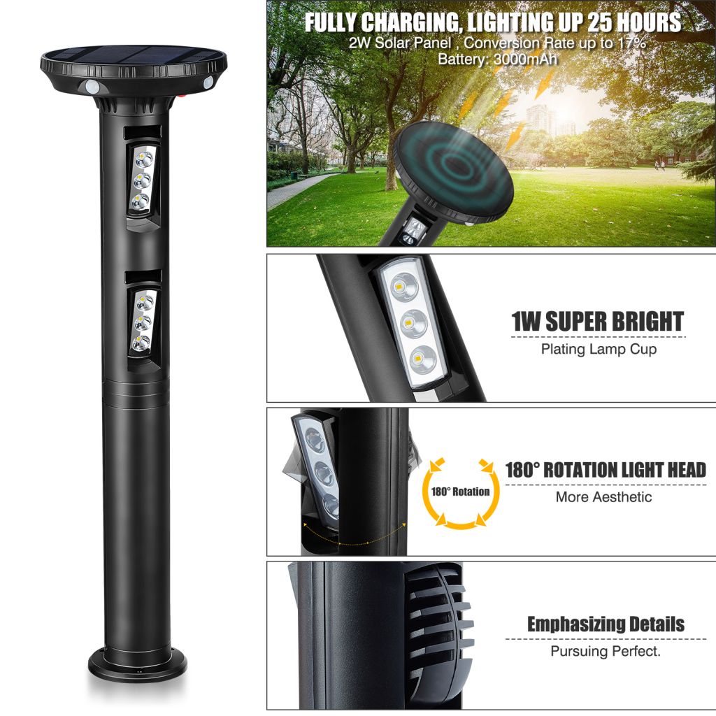 Solar pathway light high bright solar garden light