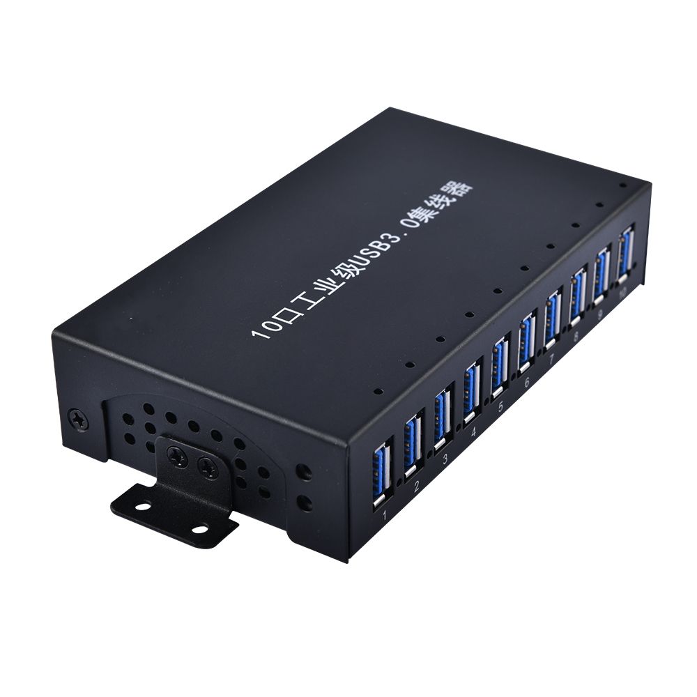 10 Port USB 3.0 HUB for Data Syncs 5GB Fast Speed with 12V 5A Power Adapter