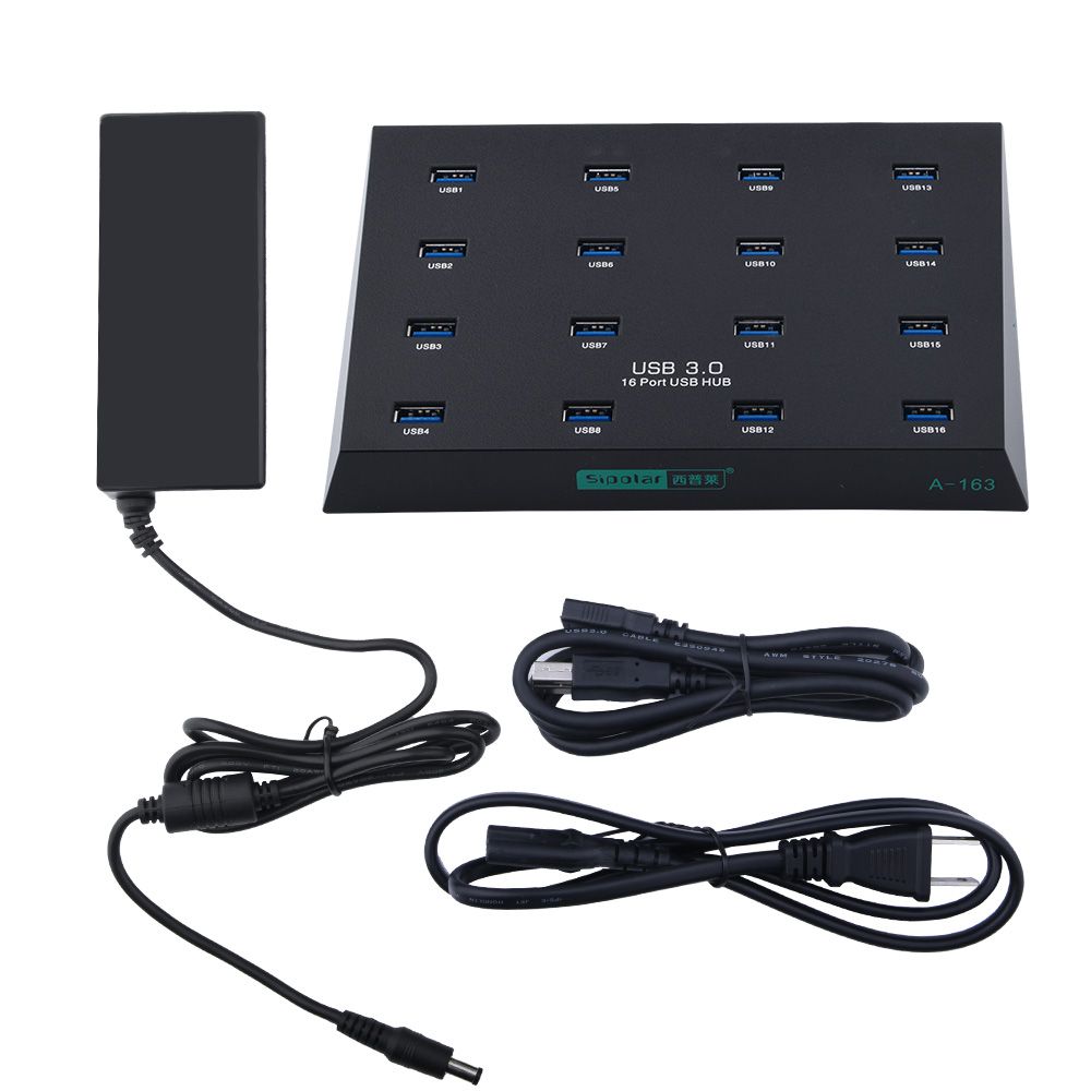 LADAGOGO Portable 16-port USB Duplicator with Extension to Connect 16 USB Device/USB Drives/Memory Sticks/Cameras/Printers & for USB Flash Drive Duplicate