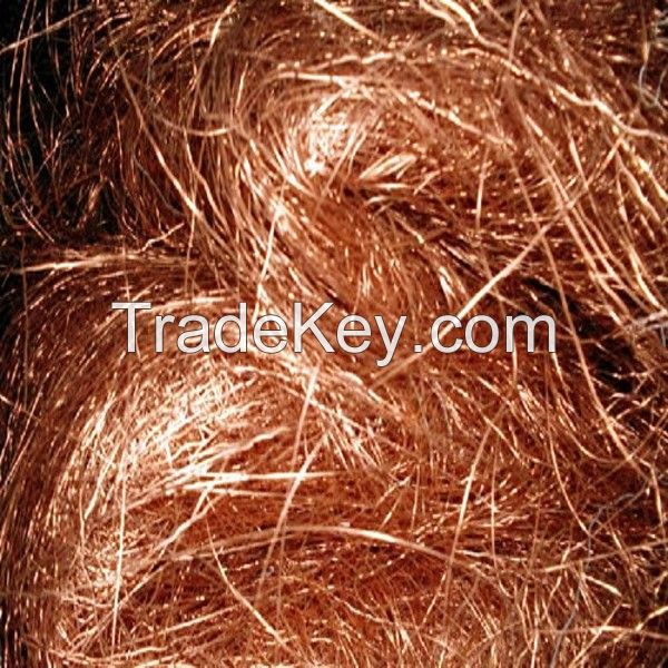 pure millbery copper, copper scrap, copper wire scraps 99.9%. for sale