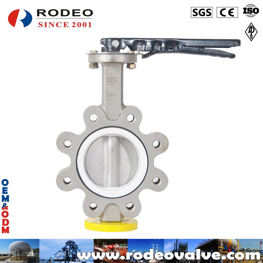 Stainless steel lug butterfly valve