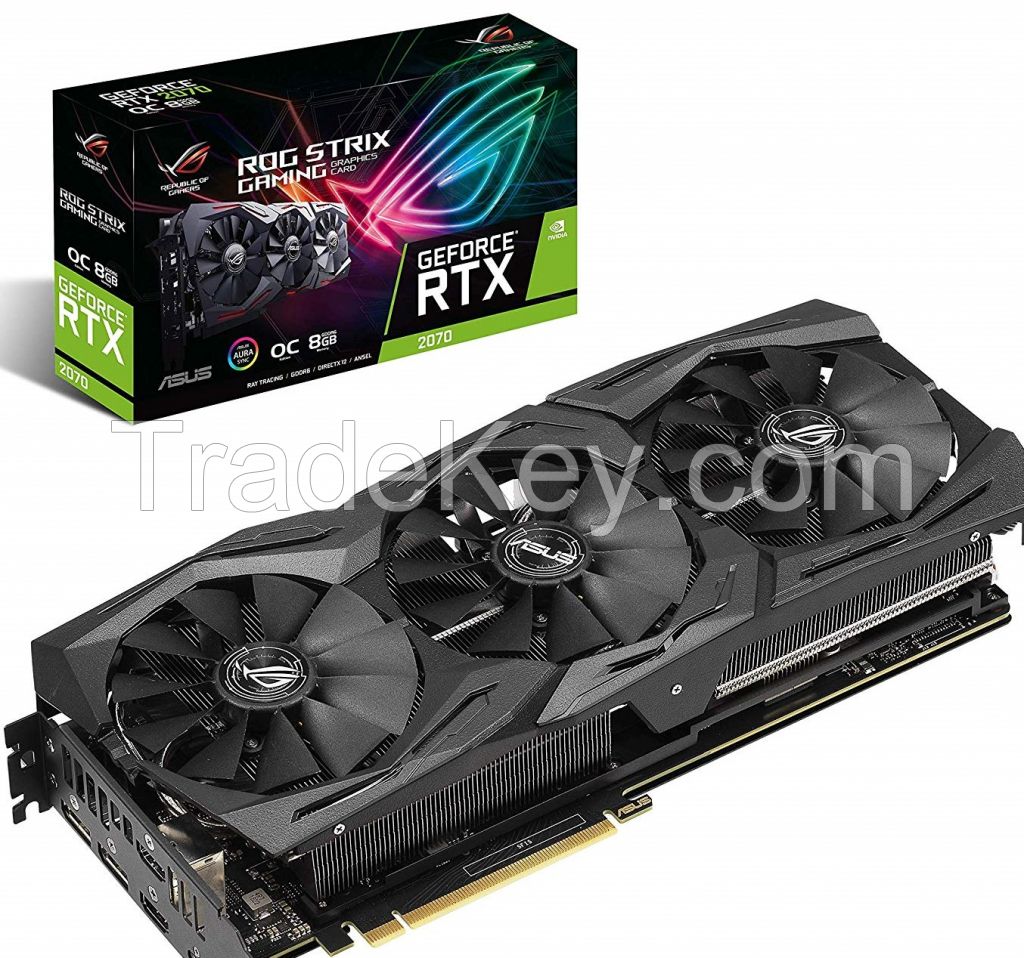 ASUS ROG Strix GeForce RTX 2070 Overclocked 8G GDDR6 VR Ready HDMI DP 1.4 USB Type-C Graphics Gaming Card (ROG-STRIX-RTX-2070-O8G)